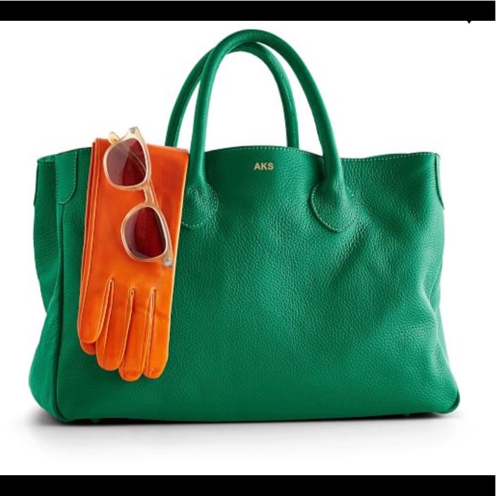Mark and graham Kelly green Italian leather bag